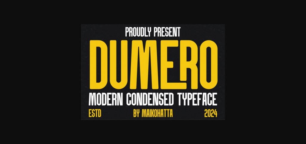 Dumero Font Poster 3