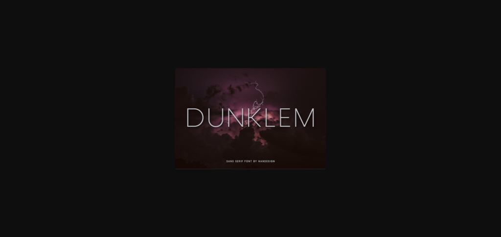 Dunklem Font Poster 3