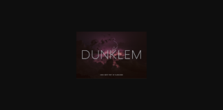 Dunklem Font Poster 1