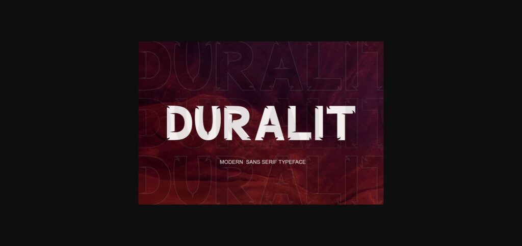 Duralit Font Poster 3