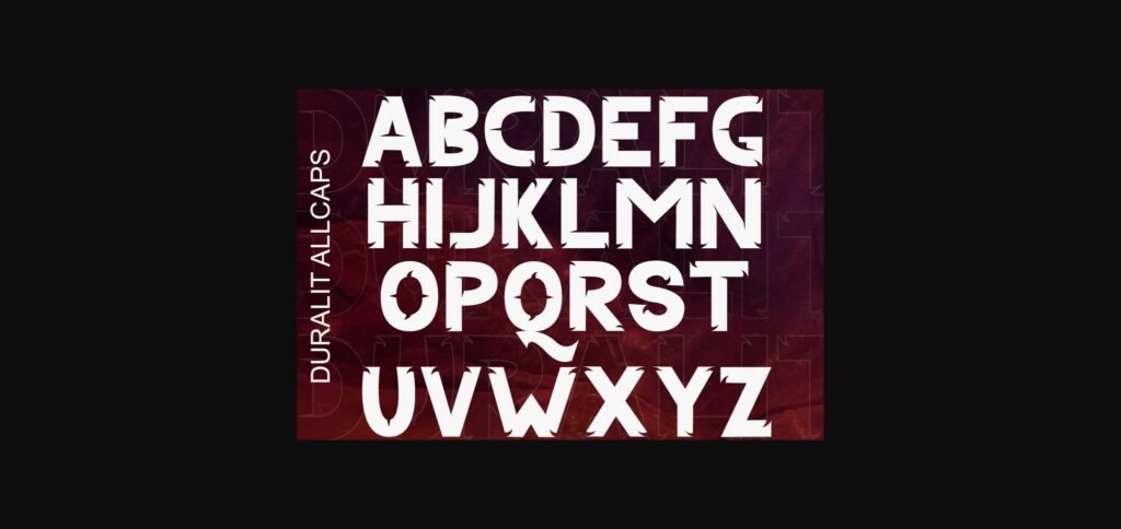 Duralit Font Poster 7