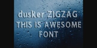 Dusker ZigZag Font Poster 1