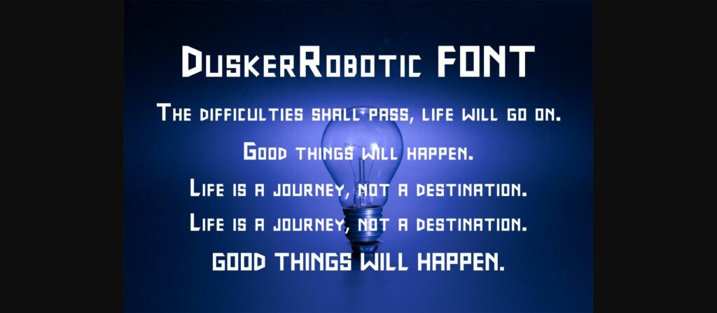 DuskerRobotic Font Poster 1