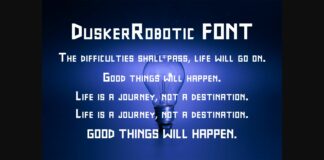 DuskerRobotic Font Poster 1