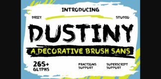 Dustiny Font Poster 1