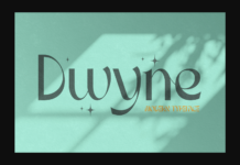 Dwyne Font Poster 1