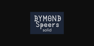 Dymond Speers Solid Font Poster 1