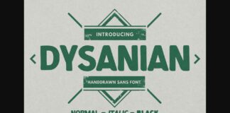 Dysanian Font Poster 1