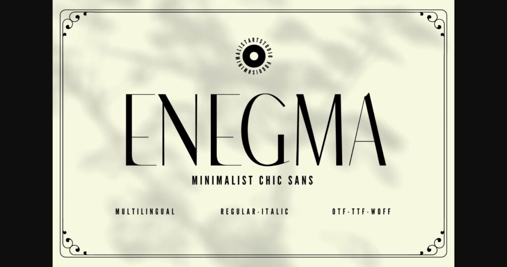 Enegma Font Poster 3