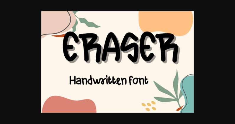 Eraser Font Poster 3