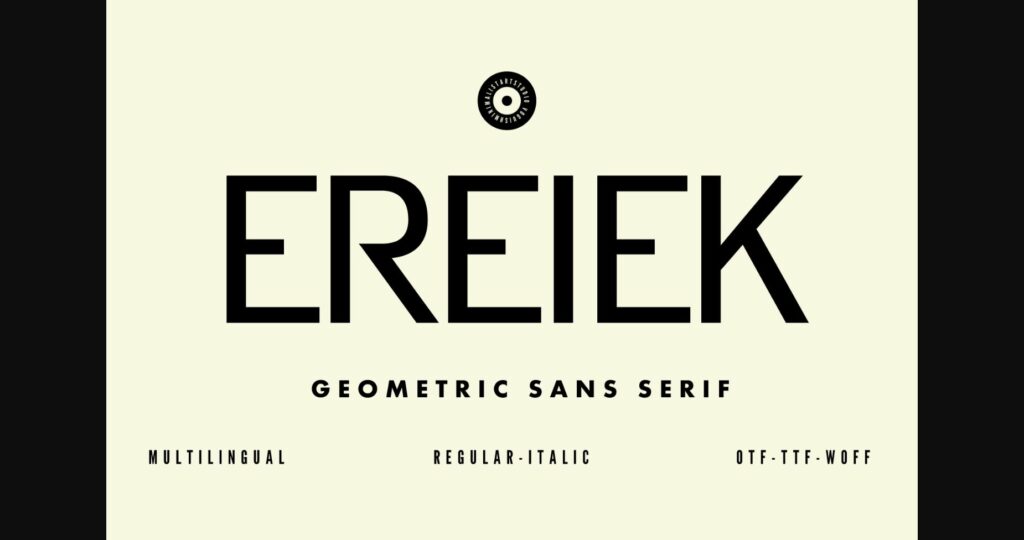 Ereiek Font Poster 3