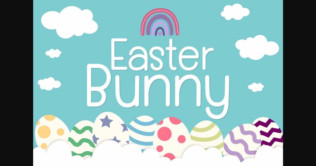 Easter Bunny Font Poster 3