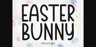 Easter Bunny Font Poster 1