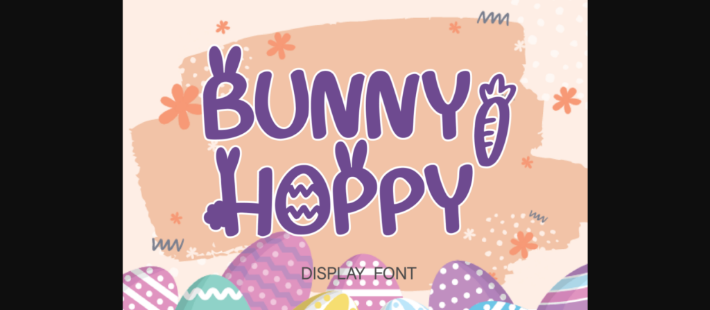 Easter Bunny Hoppy Font Poster 3