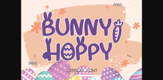 Easter Bunny Hoppy Font Poster 1