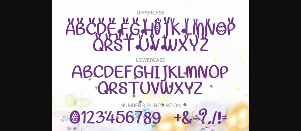 Easter Bunny Hoppy Font Poster 6