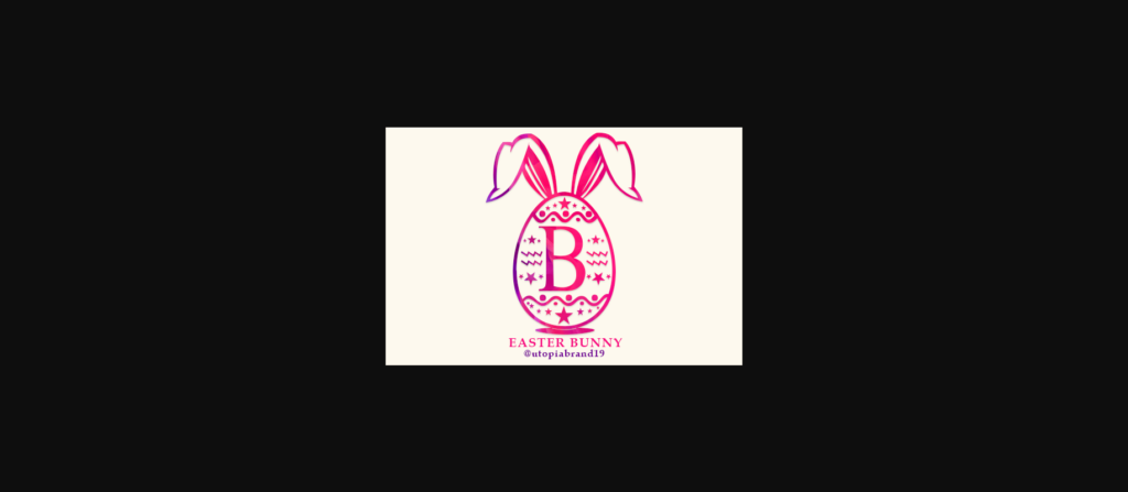 Easter Bunny Monogram Font Poster 3