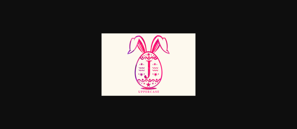 Easter Bunny Monogram Font Poster 5