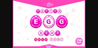 Easter Egg Boho Font Poster 1