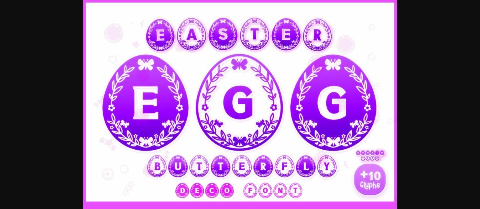 Easter Egg Butterfly Font Poster 3