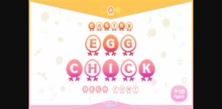 Easter Egg Chick Font Poster 1