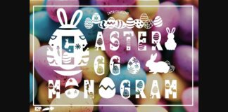 Easter Egg Monogram Font Poster 1