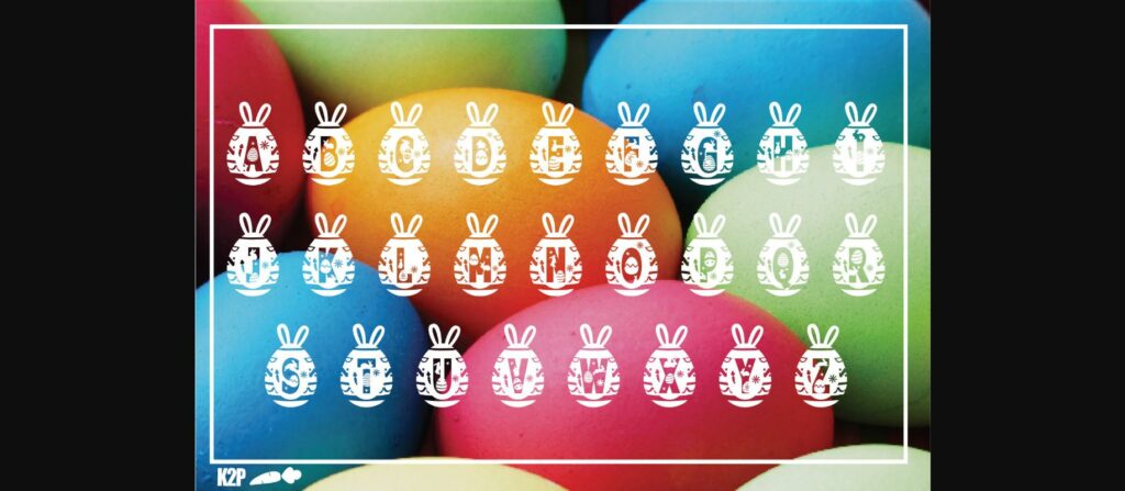 Easter Egg Monogram Font Poster 4