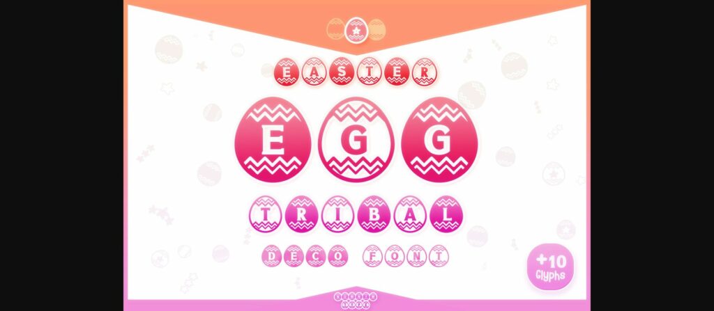 Easter Egg Tribal Font Poster 3