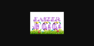 Easter Monogram Font Poster 1