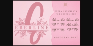 Eberline Monogram Font Poster 1