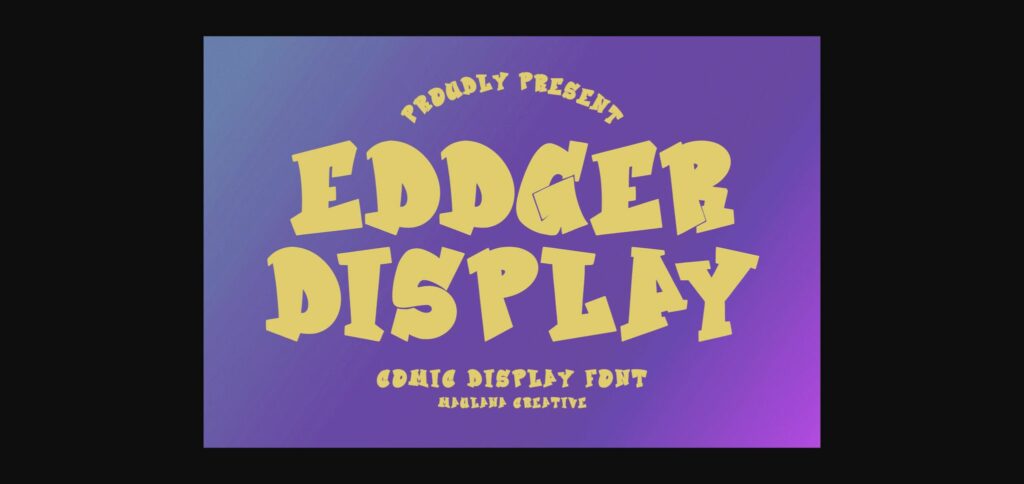 Eddger Font Poster 1