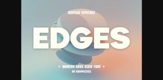 Edges Font Poster 1