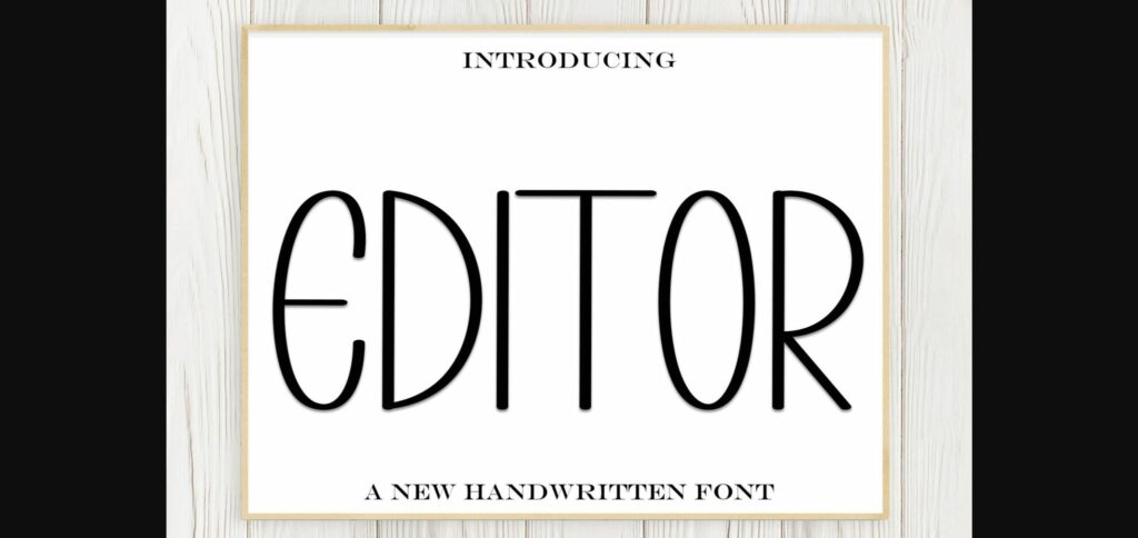 Editor Font Poster 1