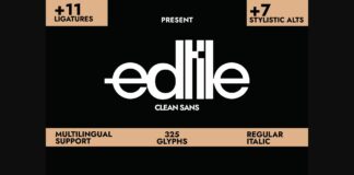 Edtile Font Poster 1