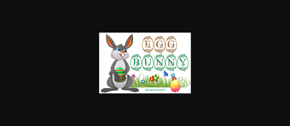 Egg Bunny Font Poster 1