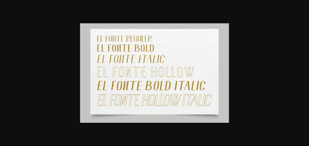 El Fonte Font Poster 8