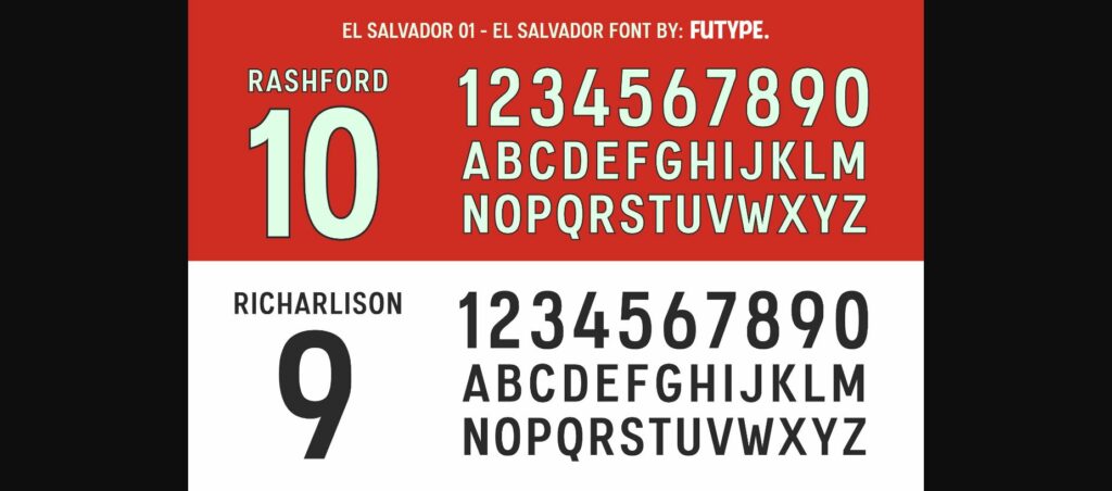 El Salvador Font Poster 7