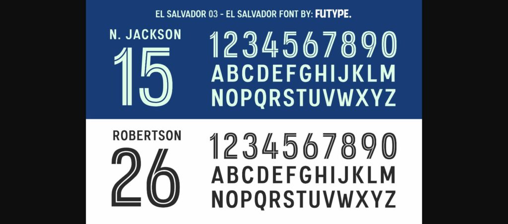 El Salvador Font Poster 9