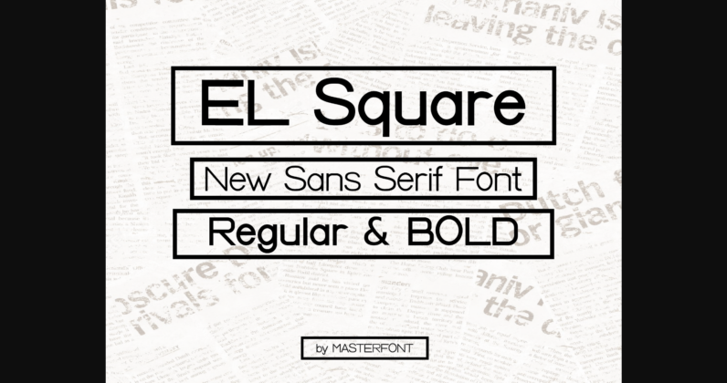 El Square Font Poster 1