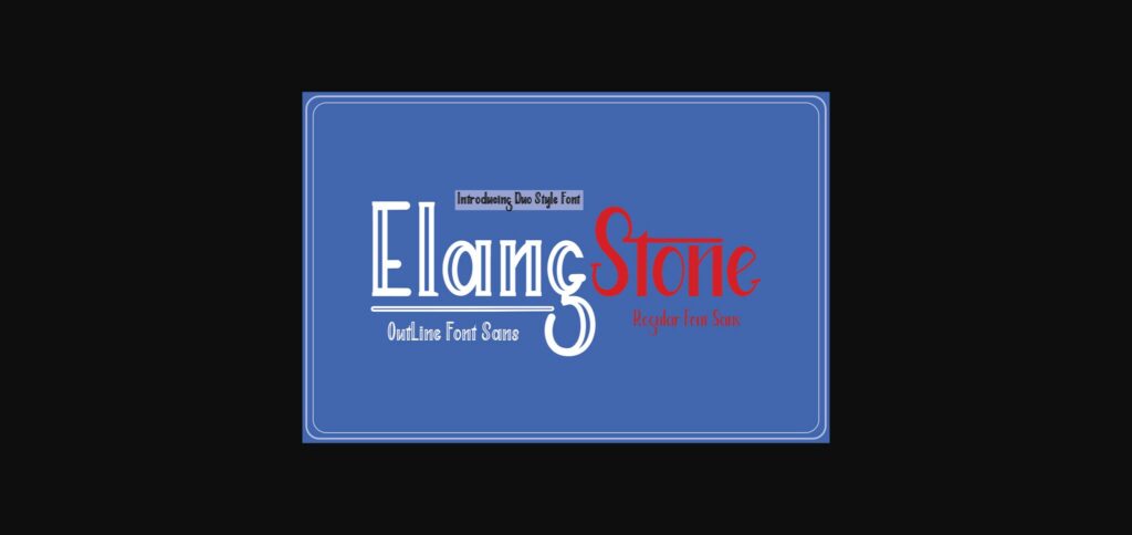 Elang Stone Font Poster 3