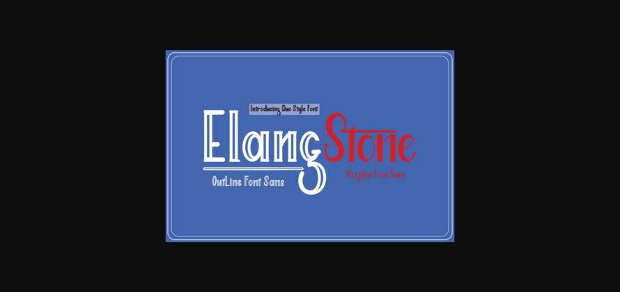 Elang Stone Font Poster 3