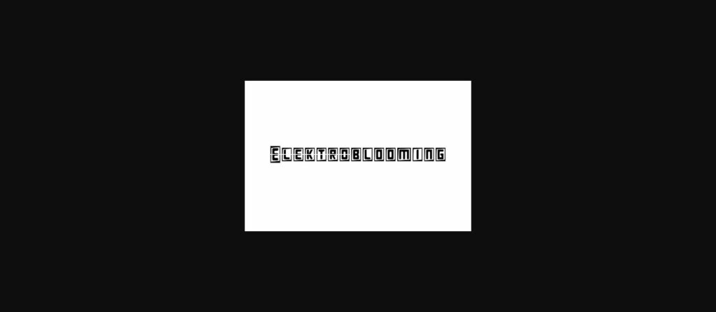 Elektroblooming Font Poster 3