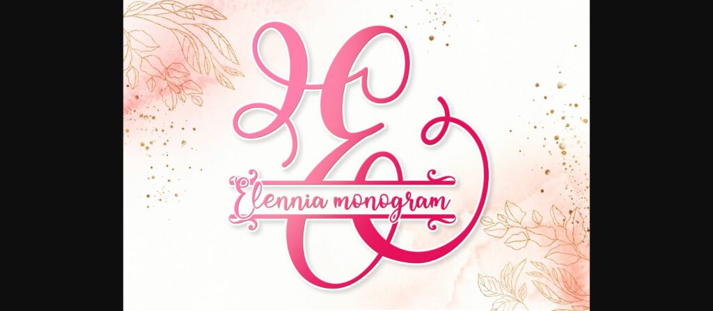 Elennia Monogram Font Poster 3