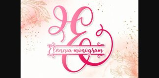 Elennia Monogram Font Poster 1