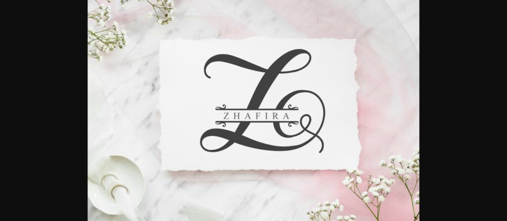 Elennia Monogram Font Poster 5