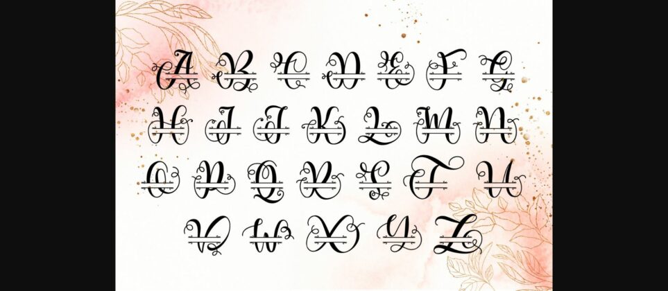 Elennia Monogram Font Poster 7