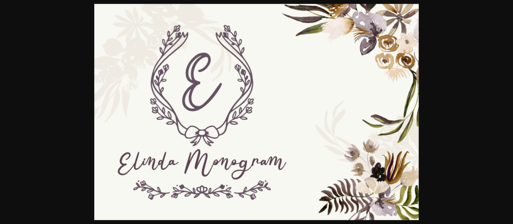 Elinda Monogram Font Poster 3