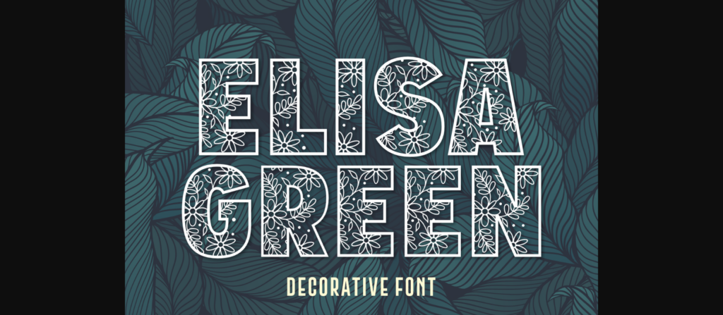 Elisa Green Font Poster 4