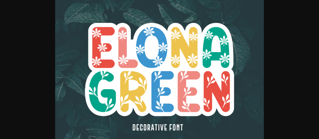 Elona Green Font Poster 3