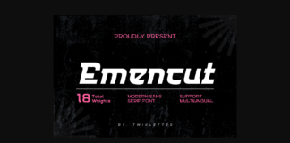 Emencut Font Poster 1